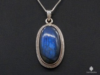 PA463 Pendentif Argent Massif Labradorite