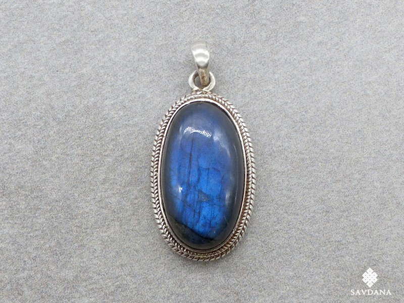 PA463 Pendentif Argent Massif Labradorite