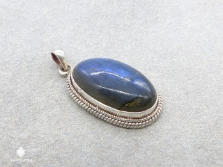 PA463 Pendentif Argent Massif Labradorite