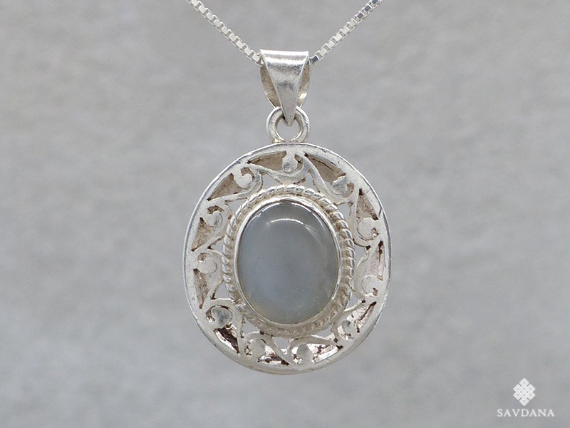 PA112 Pendentif Argent Massif Quartz