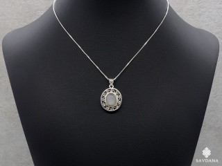 PA112 Pendentif Argent Massif Quartz