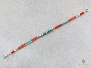BrD341 Bracelet Tibétain 17,5 cm