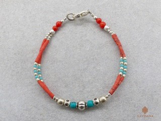 BrD341 Bracelet Tibétain 17,5 cm