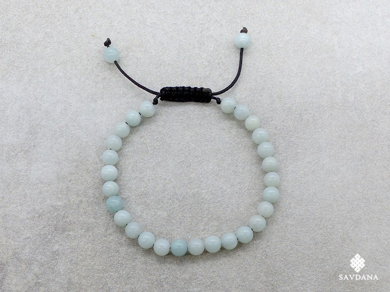 BrMala394 Bracelet Mala Amazonite