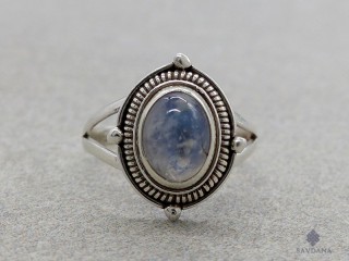 BA470 Bague Argent Massif Pierre de Lune. Taille 51