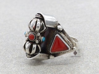 BA354 Bague Argent Massif Dorje