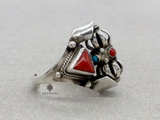 BA354 Bague Argent Massif Dorje