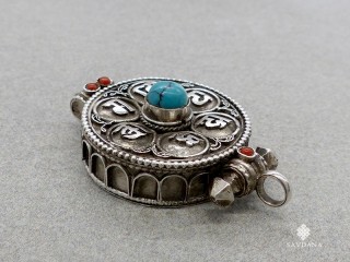 PA509 Pendentif Amulette Ghau Argent Massif Mantra