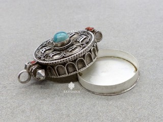 PA509 Pendentif Amulette Ghau Argent Massif Mantra