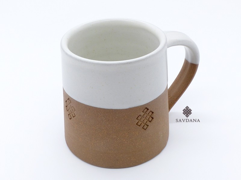 TCC139 Tasse Noeud sans Fin en Terre Cuite