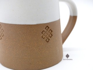 TCC139 Tasse Noeud sans Fin en Terre Cuite