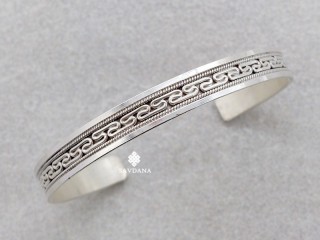 BrA125 Bracelet Tibétain Argent Massif