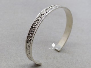 BrA125 Bracelet Tibétain Argent Massif