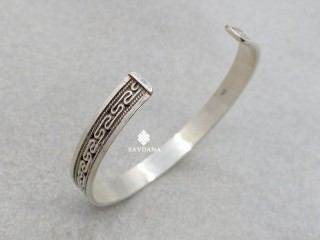 BrA125 Bracelet Tibétain Argent Massif