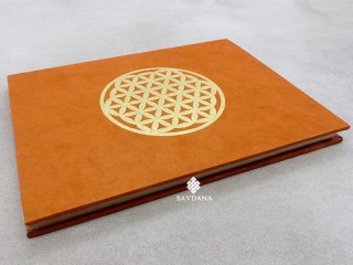 CrA201 Carnet Artisanal Népalais Fleur de Vie