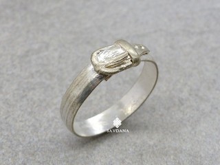 BgD168 Bague Tibétaine Métal Argenté
