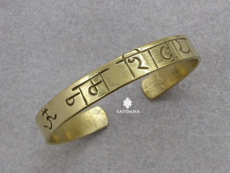BrD414 Bracelet Tibétain Laiton Mantra Om Namah Shivaya