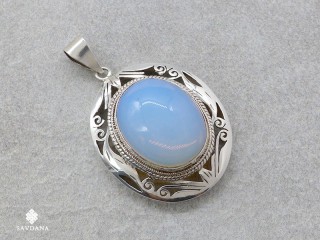 PA631 Pendentif Argent Massif Opale