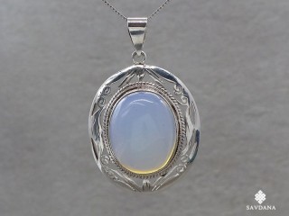 PA631 Pendentif Argent Massif Opale