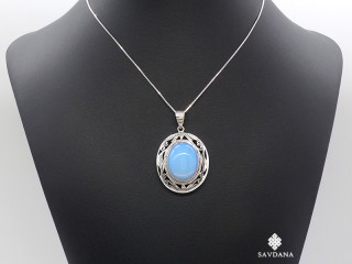 PA631 Pendentif Argent Massif Opale
