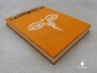 CrA226 Carnet Artisanal Népalais Yeux de Bouddha