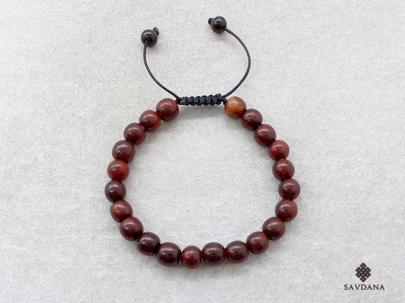 BrMala390 Bracelet Mala de Prières Tibétain Bois