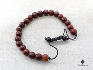 BrMala390 Bracelet Mala de Prières Tibétain Bois