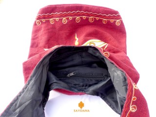 Sac104 Sac Besace du Népal Yeux de Bouddha