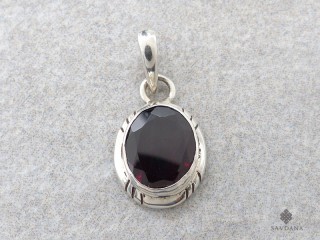 PA613 Pendentif Argent Massif Grenat