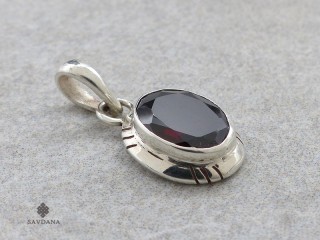 PA613 Pendentif Argent Massif Grenat