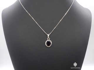 PA613 Pendentif Argent Massif Grenat