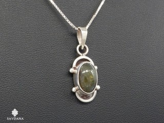 PA634 Pendentif Argent Massif Labradorite