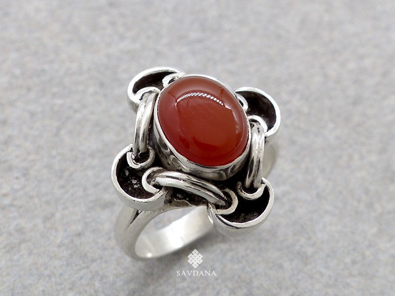 BA313 Bague Argent Massif Onyx. Taille 52