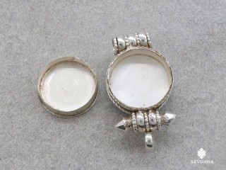 PA568 Pendentif Amulette Ghau Argent Massif Om