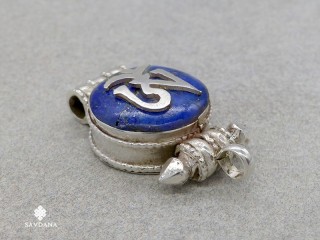 PA569 Pendentif Amulette Ghau Argent Massif Om