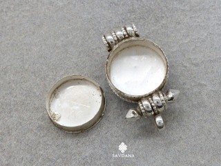 PA569 Pendentif Amulette Ghau Argent Massif Om