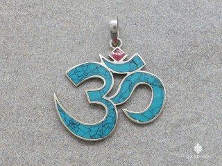 PA526 Pendentif Argent Massif Om