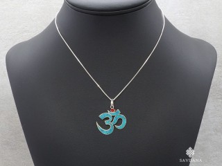 PA526 Pendentif Argent Massif Om