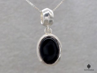 PA534 Pendentif Argent Massif Onyx