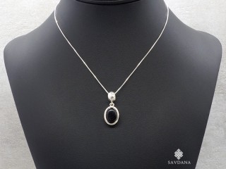 PA534 Pendentif Argent Massif Onyx