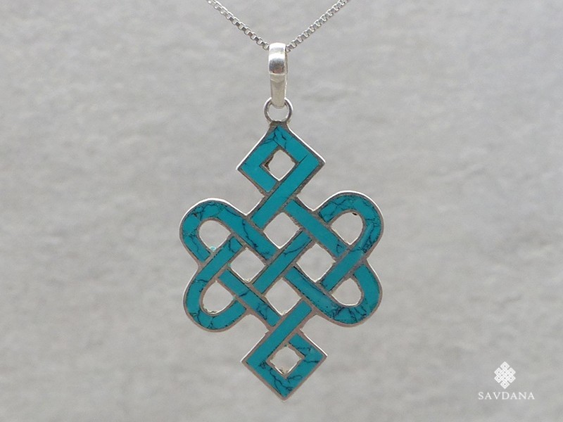 PA544 Pendentif Argent Massif Noeud sans Fin