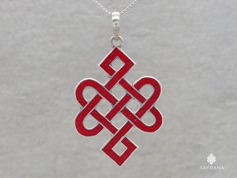 PA546 Pendentif Argent Massif Noeud sans Fin