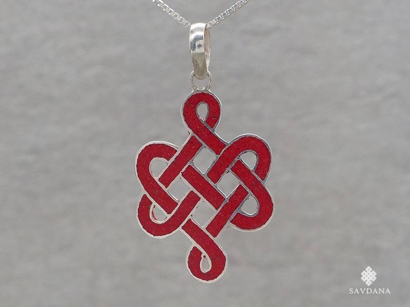 PA551 Pendentif Argent Massif Noeud sans Fin
