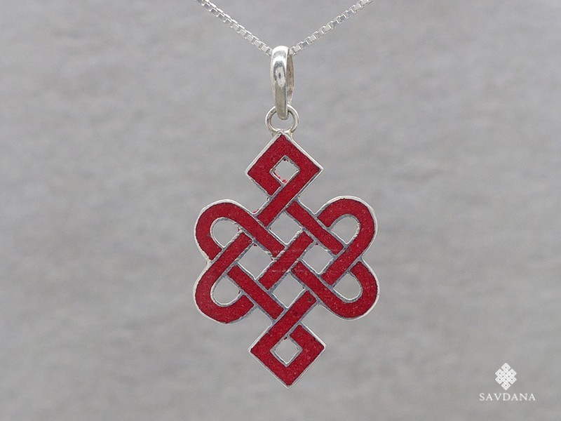 PA552 Pendentif Argent Massif Noeud sans Fin