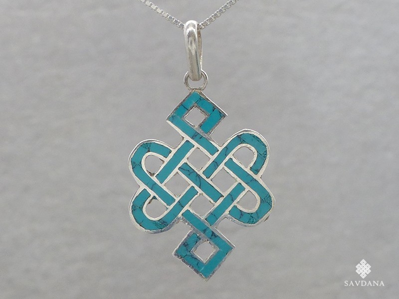 PA555 Pendentif Argent Massif Noeud sans Fin