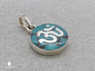 PA564 Pendentif Argent Massif Om