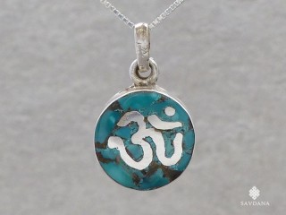 PA564 Pendentif Argent Massif Om