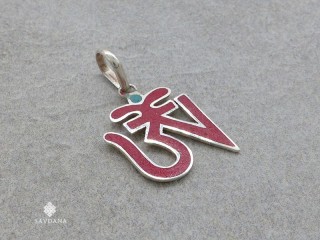 PA490 Pendentif Argent Massif Om