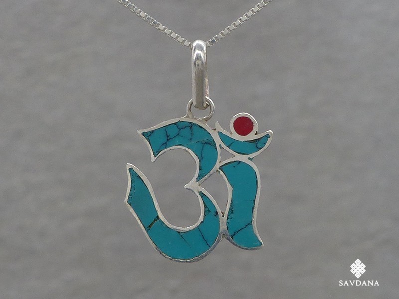 PA491 Pendentif Argent Massif Om