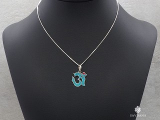 PA491 Pendentif Argent Massif Om